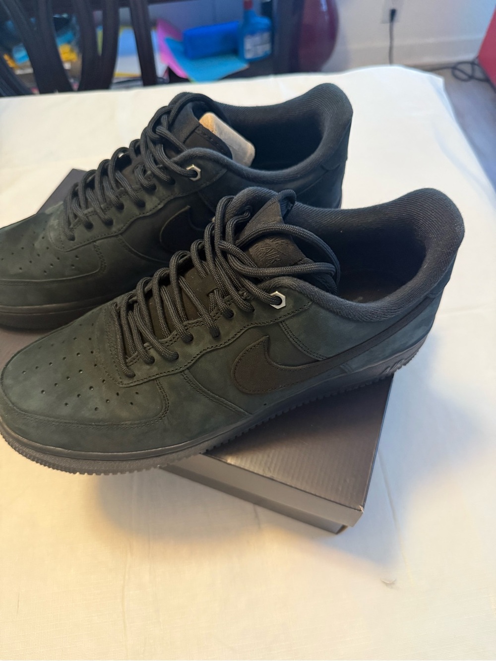 Nike Air Force 1 🔥 Premium Men's Black Low-Top Leather Sneakers
